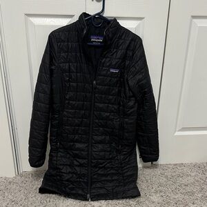 Patagonia Black Long Quilted Coat